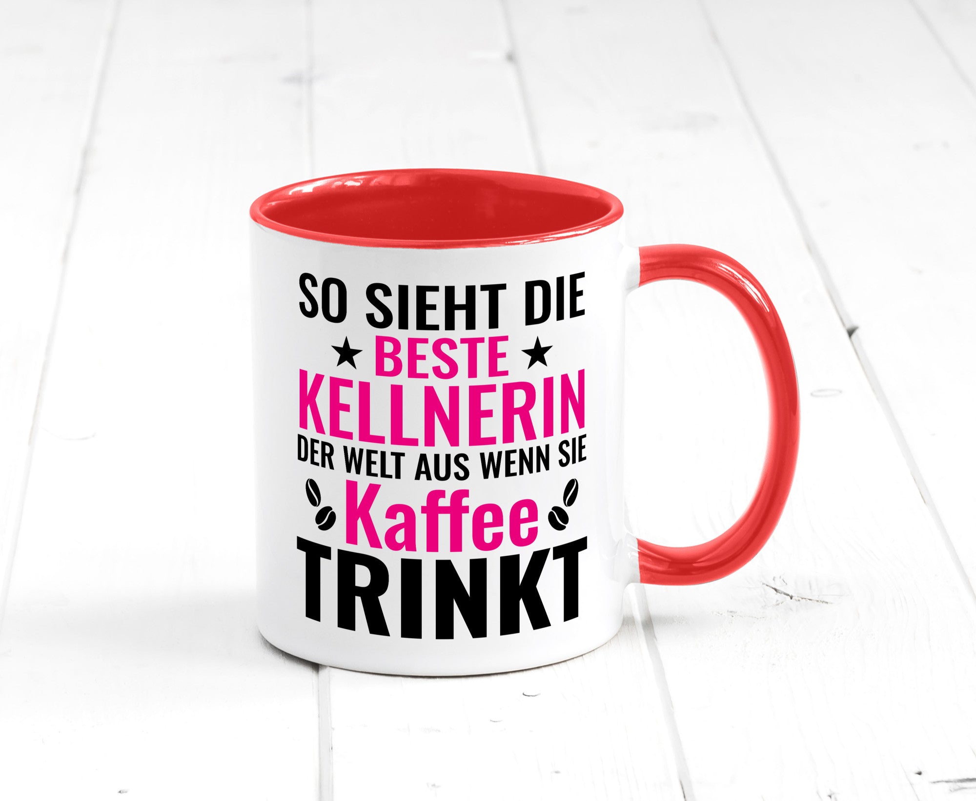 Kaffee trinkt: Kellnerin | Beruf kellnern Bedienung Humor Arbeit Kollegen Büro