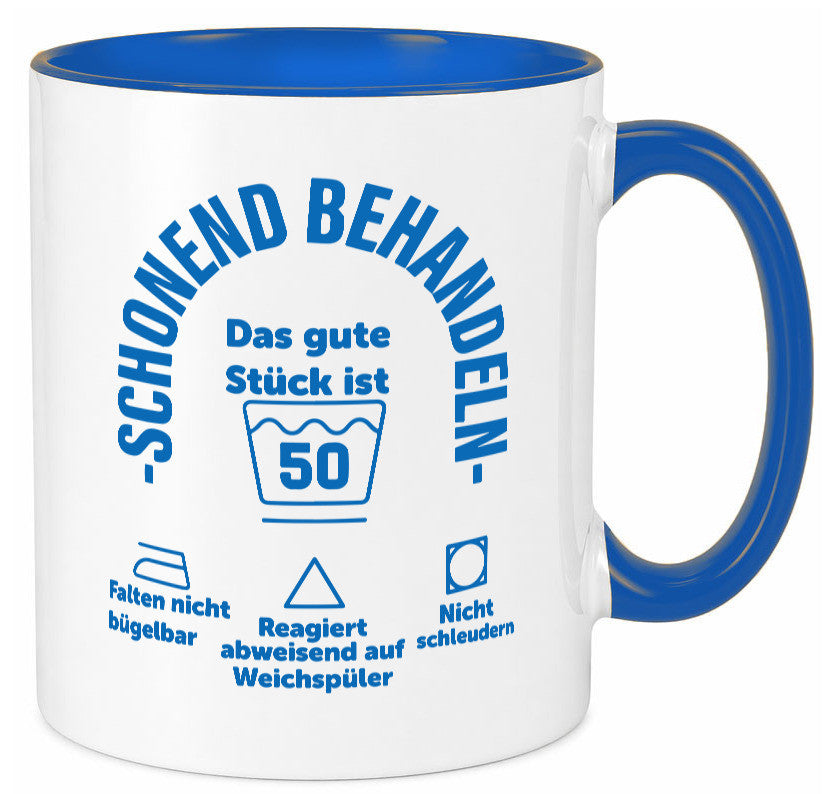 Schonend behandeln | 50 Geburtstag Humor Geschenkidee Tasse