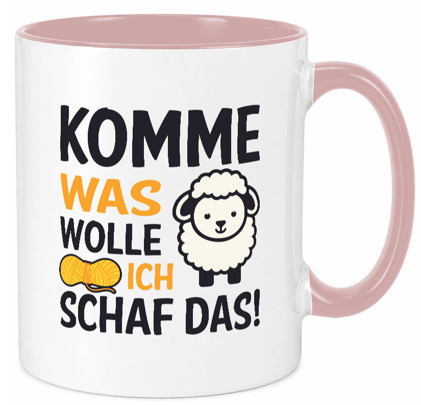 Komme was wolle, ich schaf das | Wolle Humor Geschenkidee Tasse