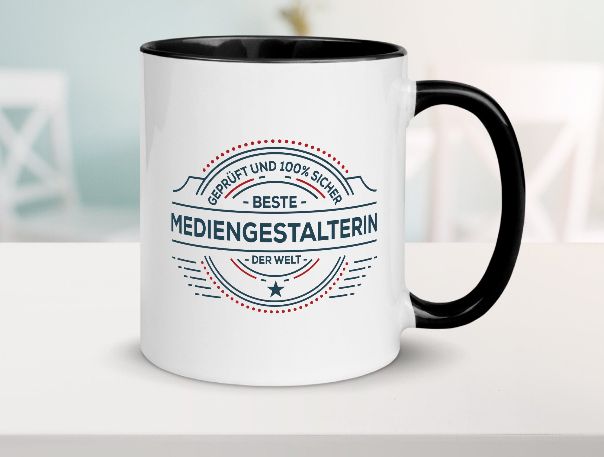 Geprüft und sicher: Mediengestalterin | Medien lustiger Spruch Geschenk Humor