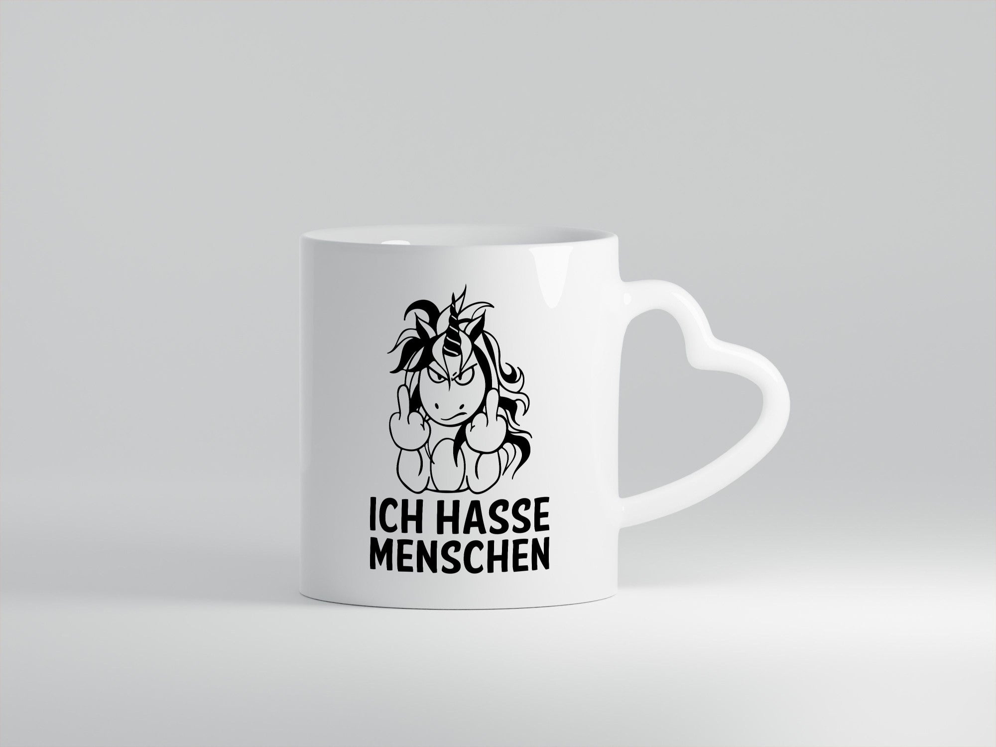Ich hasse Menschen | Einhorn Stinkefinger lustig Humor Geschenkidee Geschenk