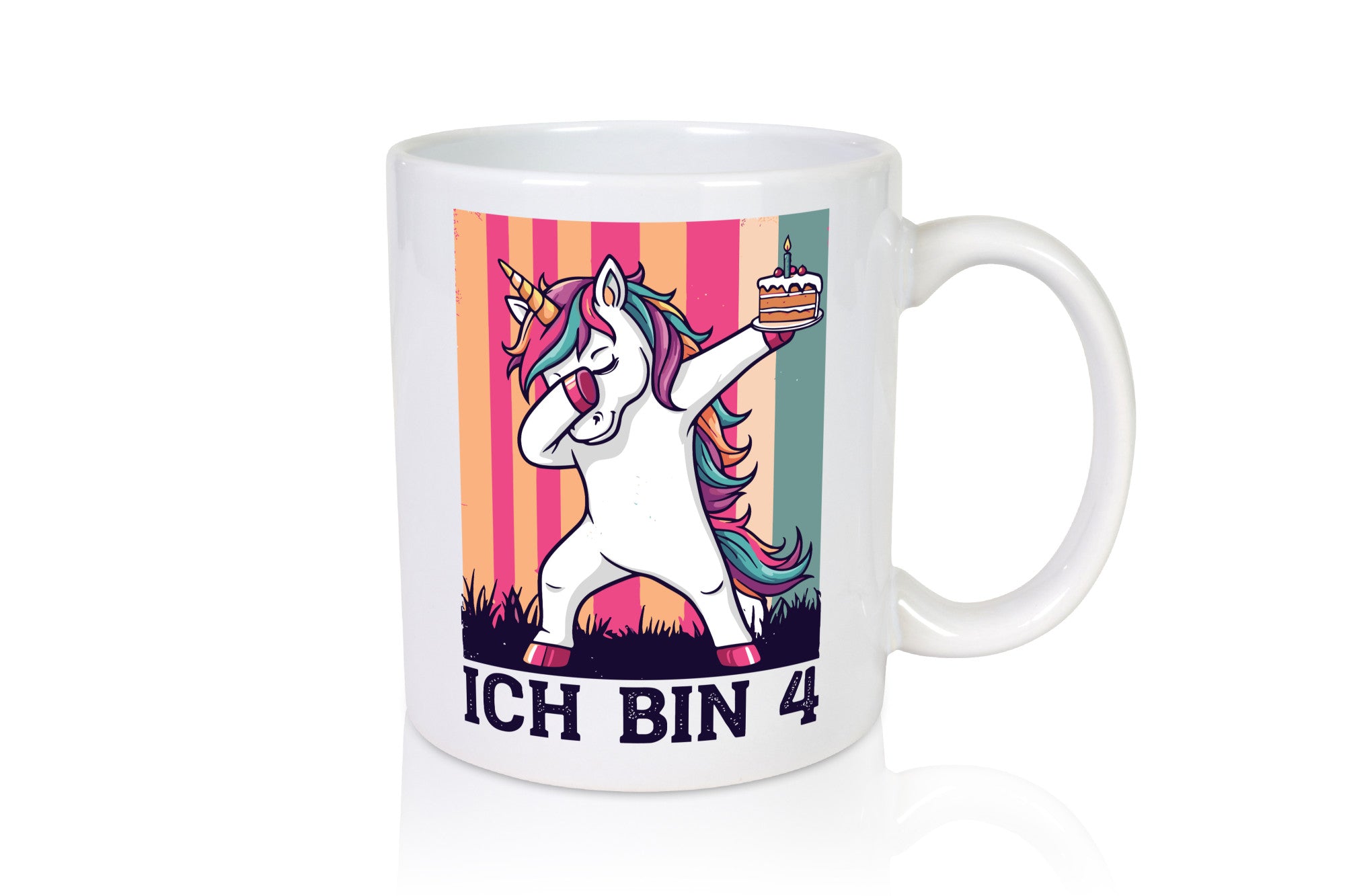 4 Geburtstag | Einhorn Damping Mädchen lustig Geschenkidee Geschenk Tasse