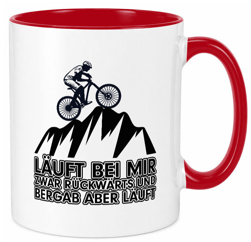 Läuft bei mir | Pechvogel Tasse Radfahrer Statement Humor Geschenkidee