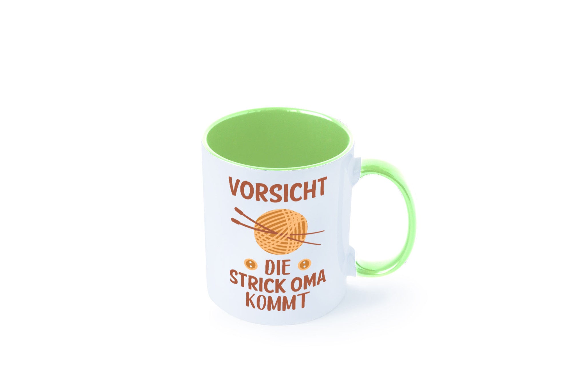 Vorsicht, Strickoma kommt | Wolle Stricknadeln Humor Familie Geschenkidee Tasse