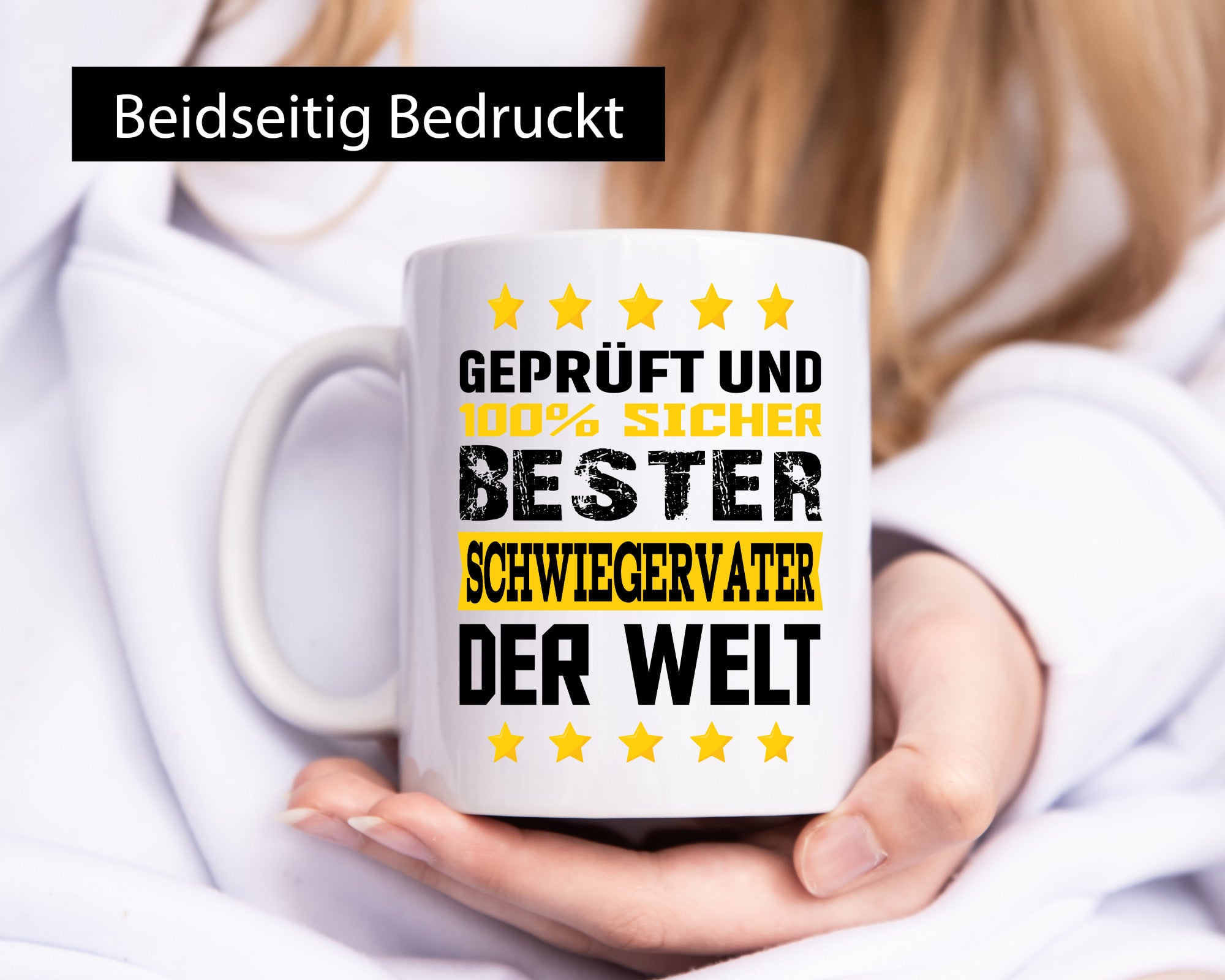 Geprüft und Sicher bester Schwiegervater der Welt lustiger Spruch Geschenk