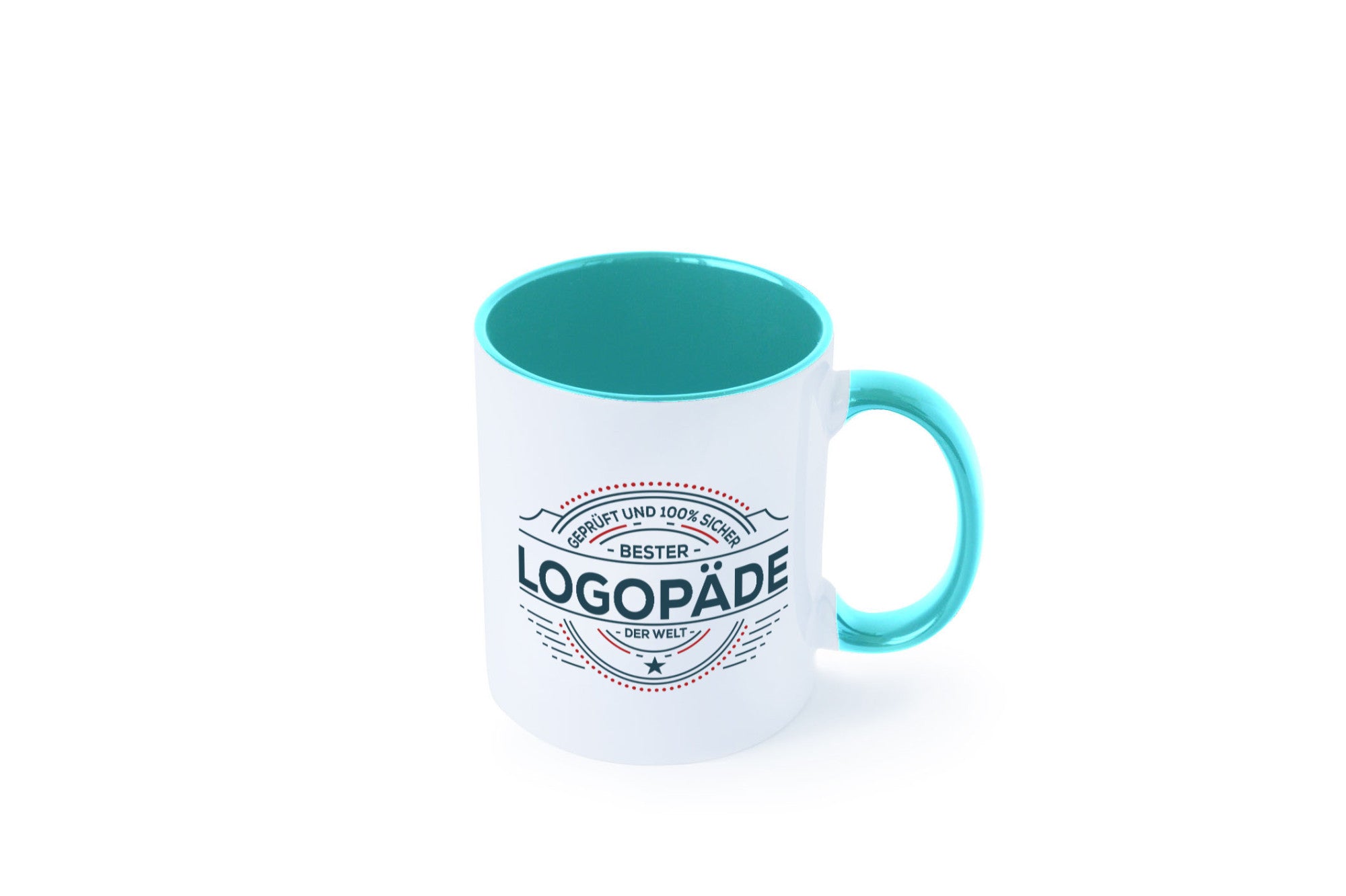 Geprüft und sicher: Logopäde | Sprachtherapie Geschenkidee Humor Tasse