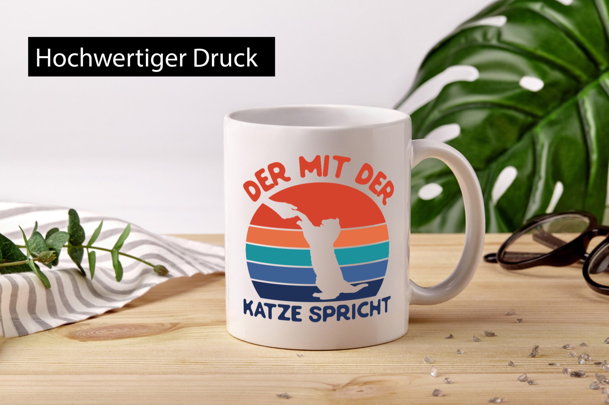 Der mit Katze Spricht | Katzenliebhaber Humor Tierliebhaber Geschenkidee Tasse