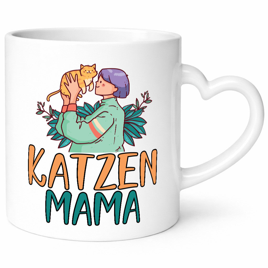 Katzenmama | Katze Mensch Pflanze lustig Familie Geschenkidee Geschenk Tasse