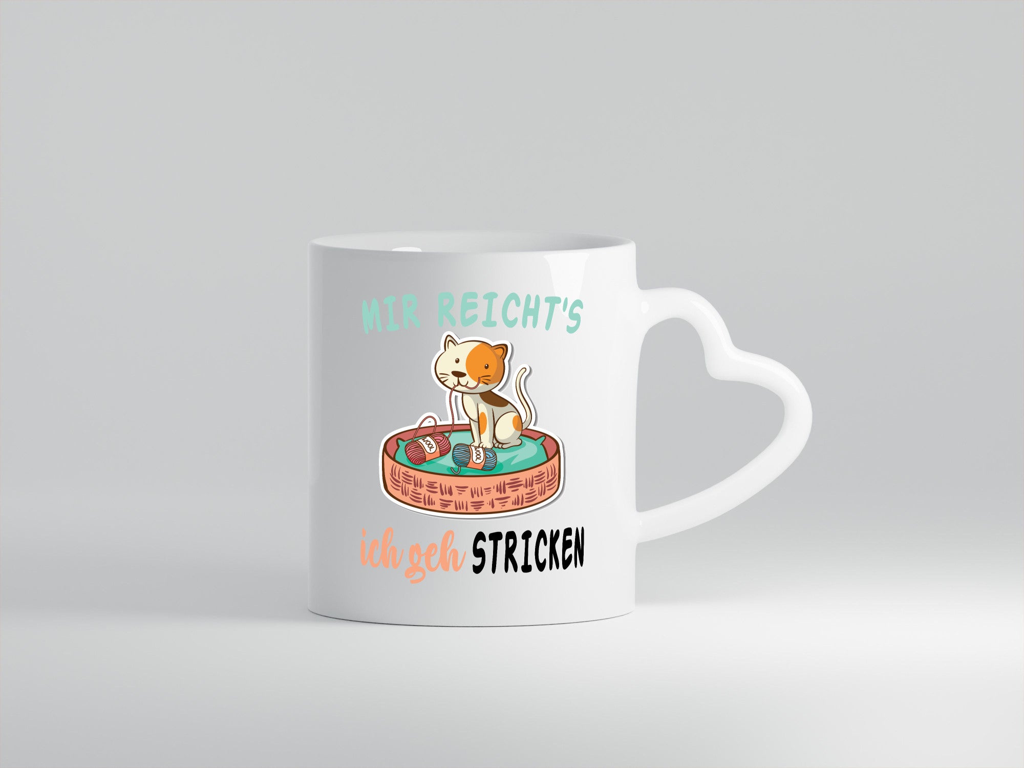 Mir reichts ich geh stricken | Katze Wolle Geschenkidee Tierliebhaber Humor