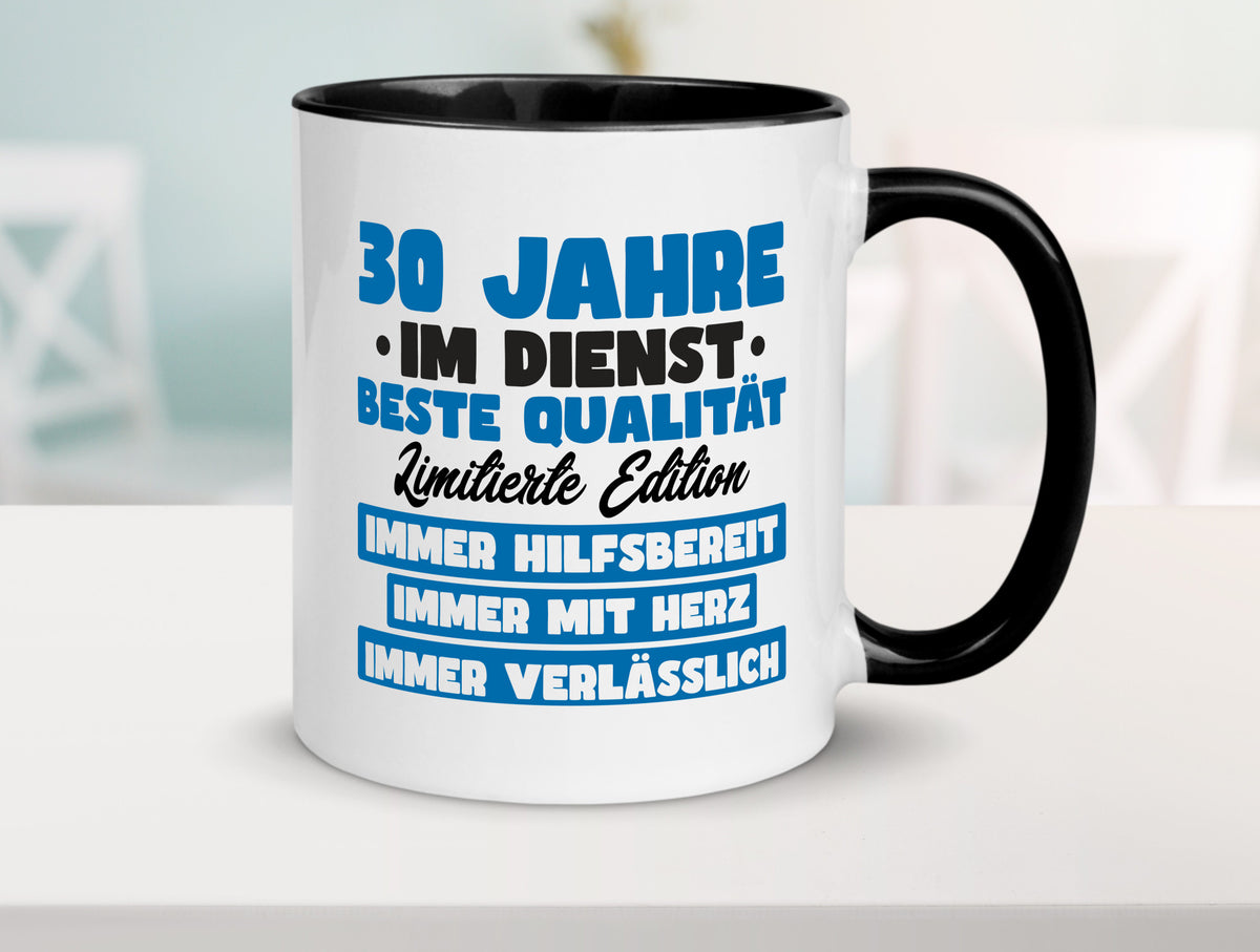 30 Jahre im Dienst | Jubiläum Arbeit v7 lustig Kollegen Büro Geschenk Tasse