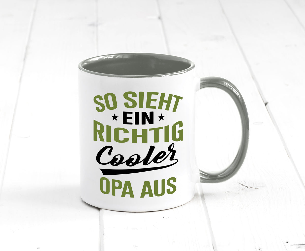 So sieht ein richtig Cooler Opa aus | Großvater Geschenkidee Familie Humor Tasse