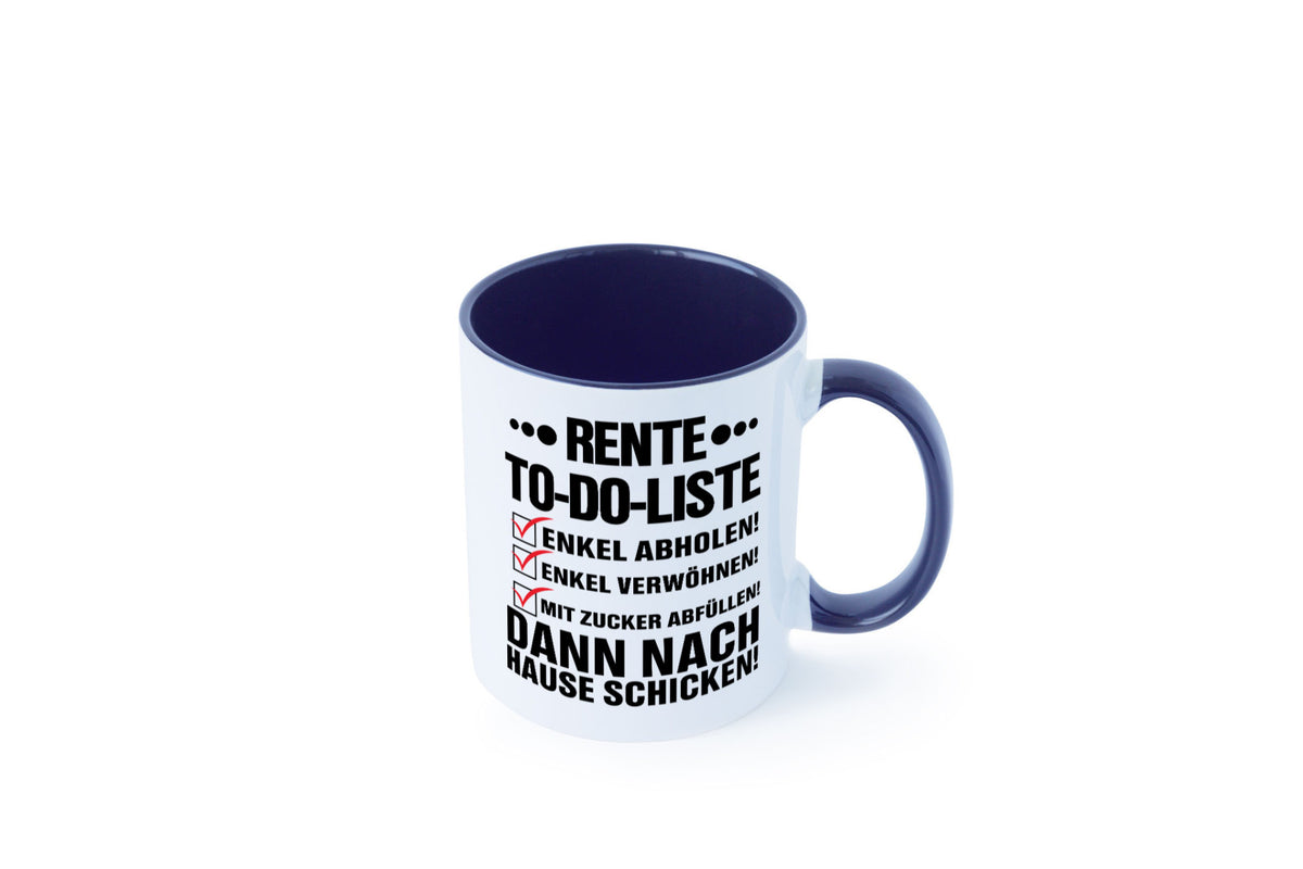 Rente To-Do-Liste | Rentner Tasse Enkel verwöhnen Geschenk Ruhestand Jubiläum