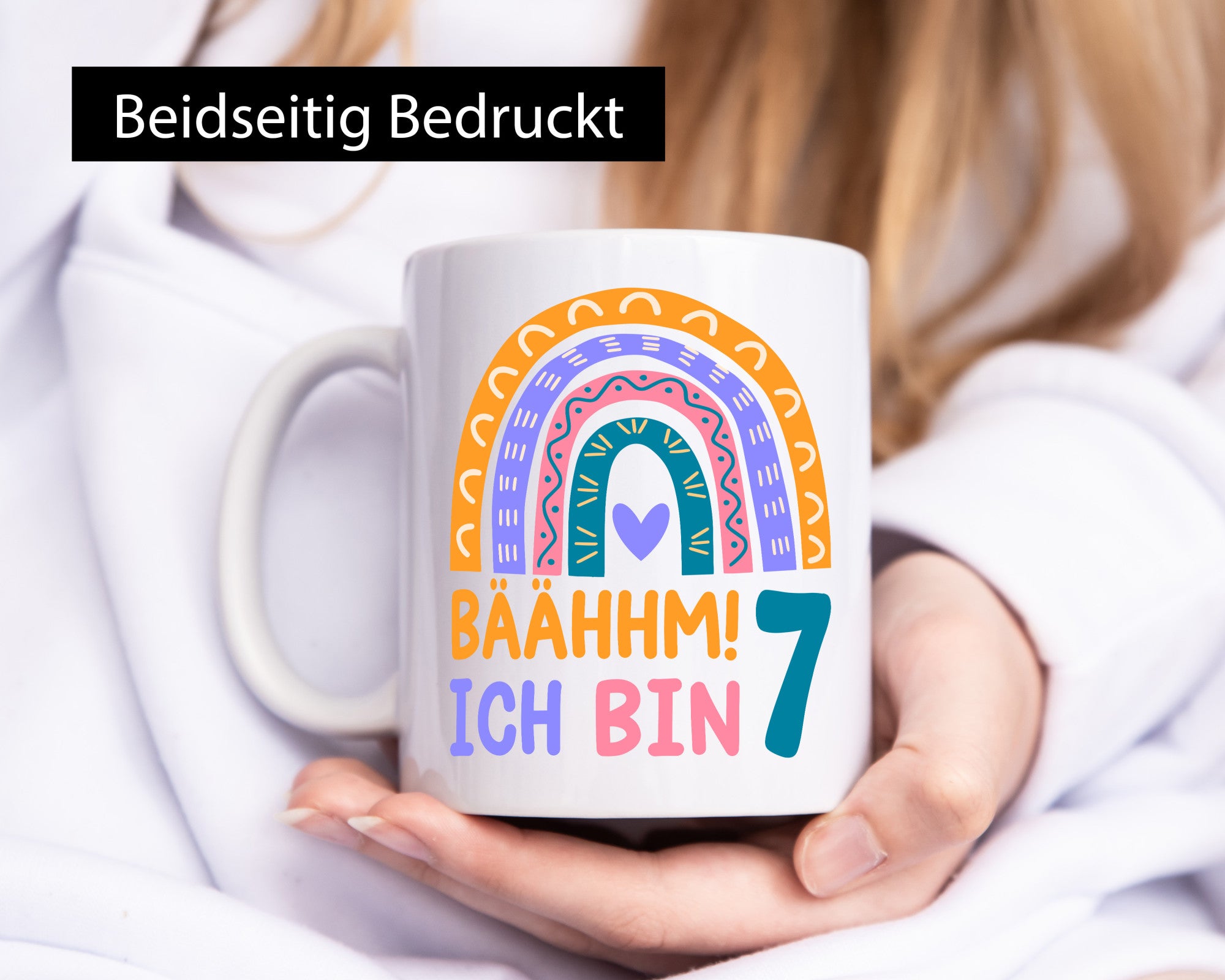 7. Geburtstag | 7 Jahre Regenbogen Bääm Mädchen Geschenk Geschenkidee lustiger