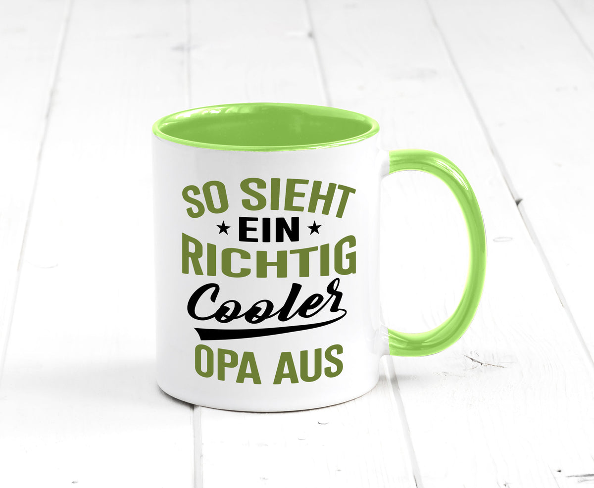 So sieht ein richtig Cooler Opa aus | Großvater Geschenkidee Familie Humor Tasse