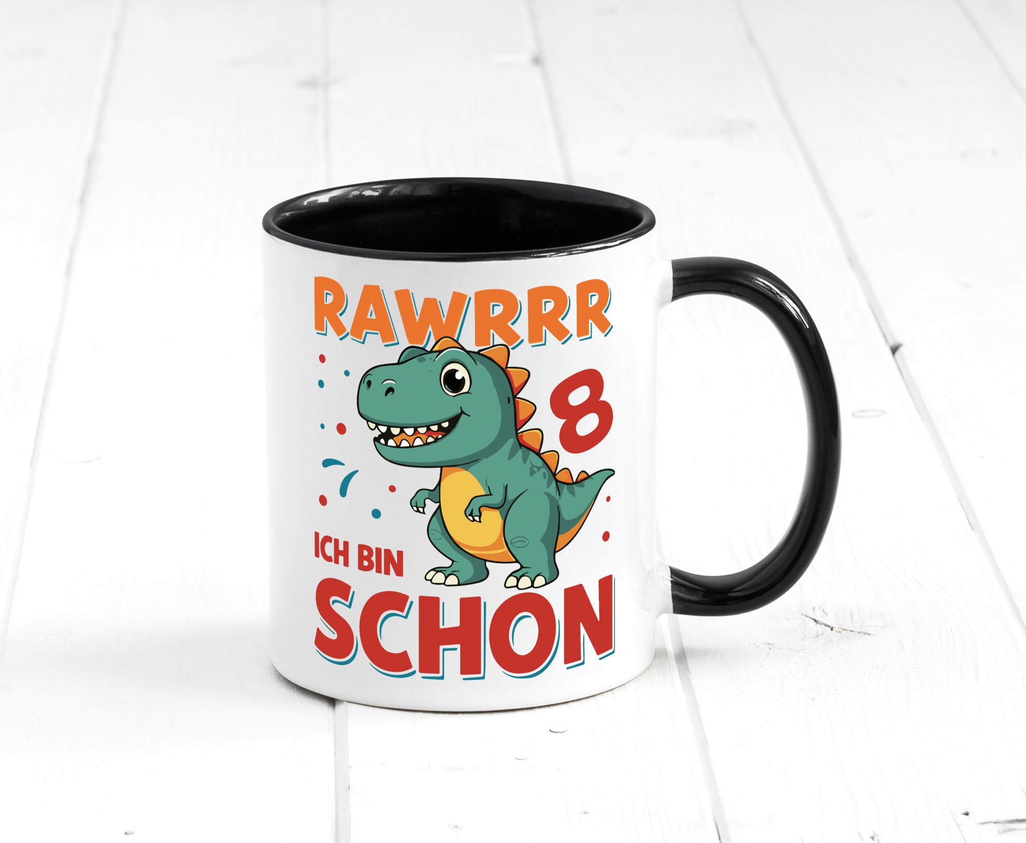 8. Geburtstag | 8 Jahre Raw ich bin schon T-Rex Geschenk Geschenkidee lustiger