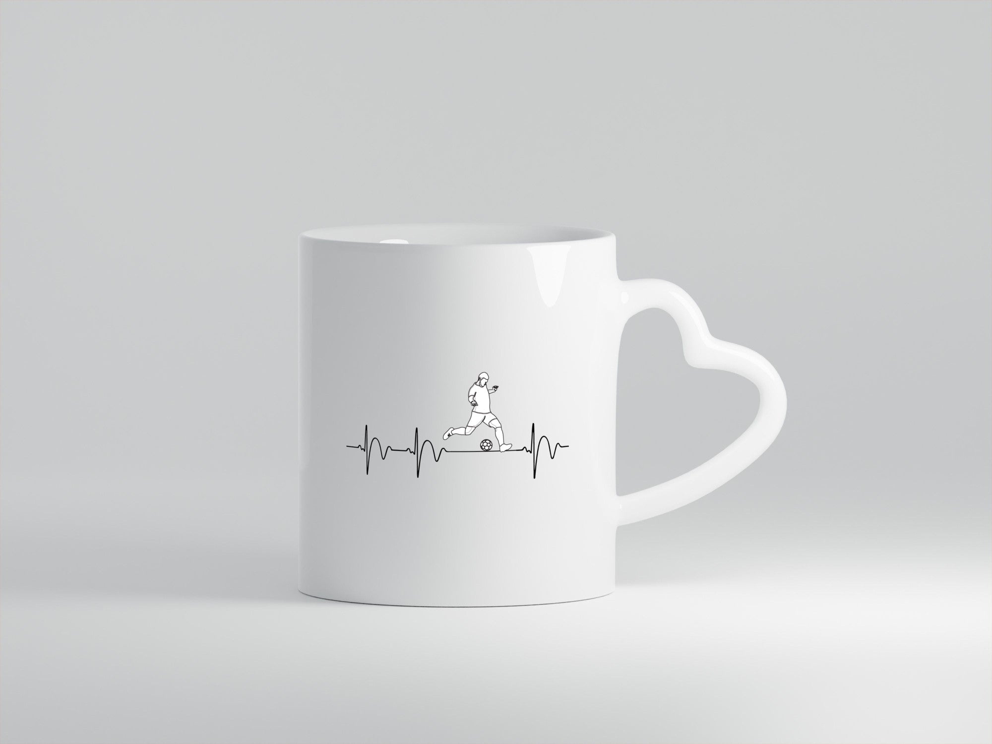Herzschlag Fußball | Motiv Sport Fußballverein Geschenkidee Humor Tasse