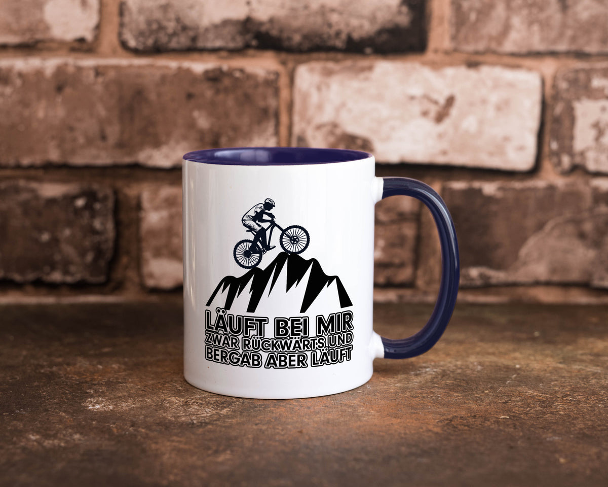 Läuft bei mir | Pechvogel Tasse Radfahrer Statement Humor Geschenkidee