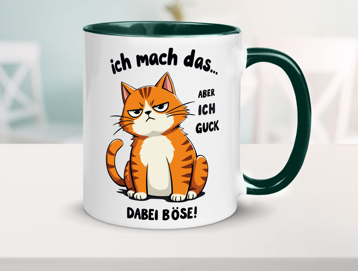 Ich guck dabei Böse | Katze Ironie Geschenk Tierliebhaber Humor lustiger Spruch Tasse