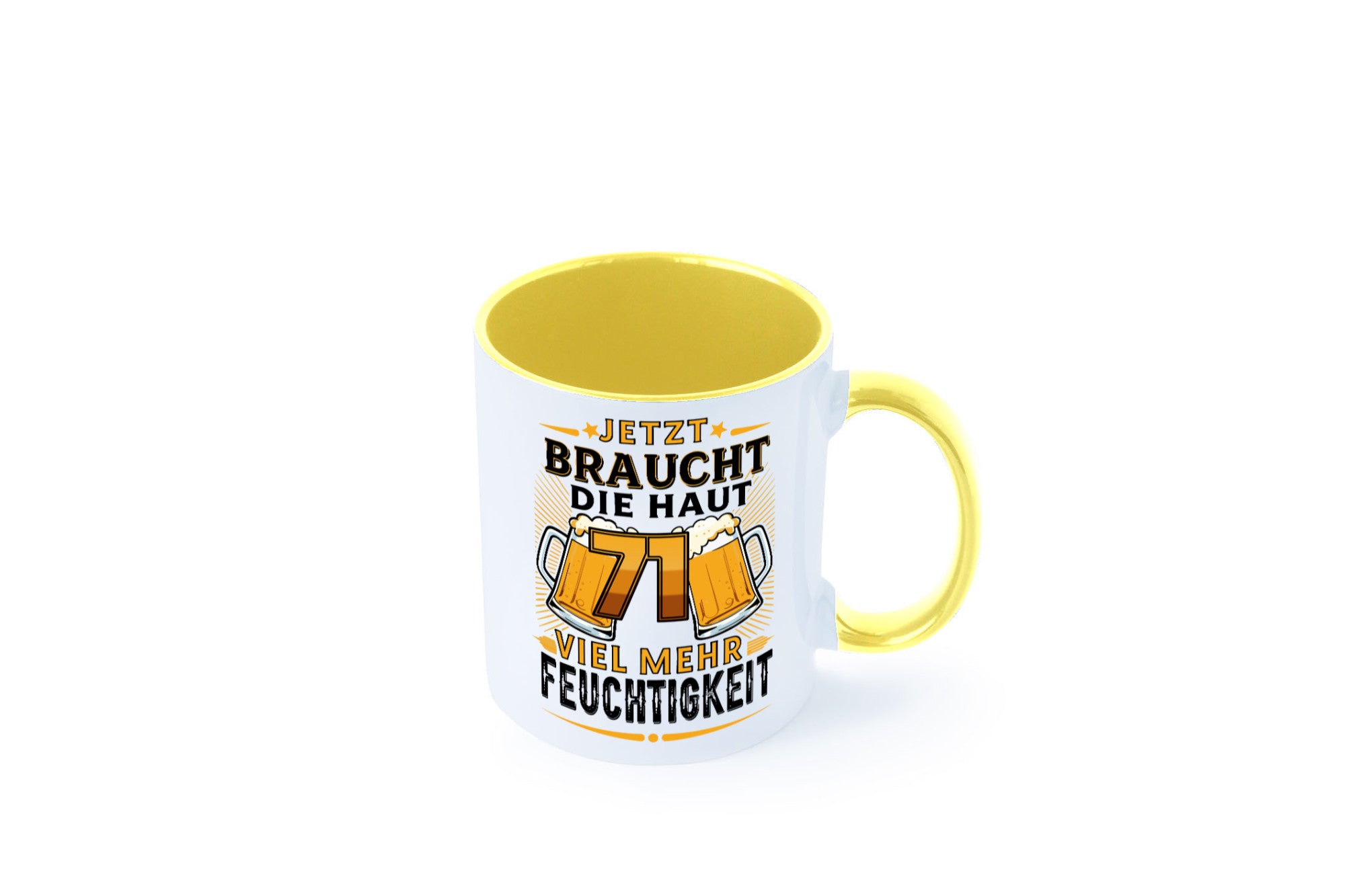 71 braucht die haut mehr Feuchtigkeit | 71. Geburtstag Geschenkidee Humor Tasse