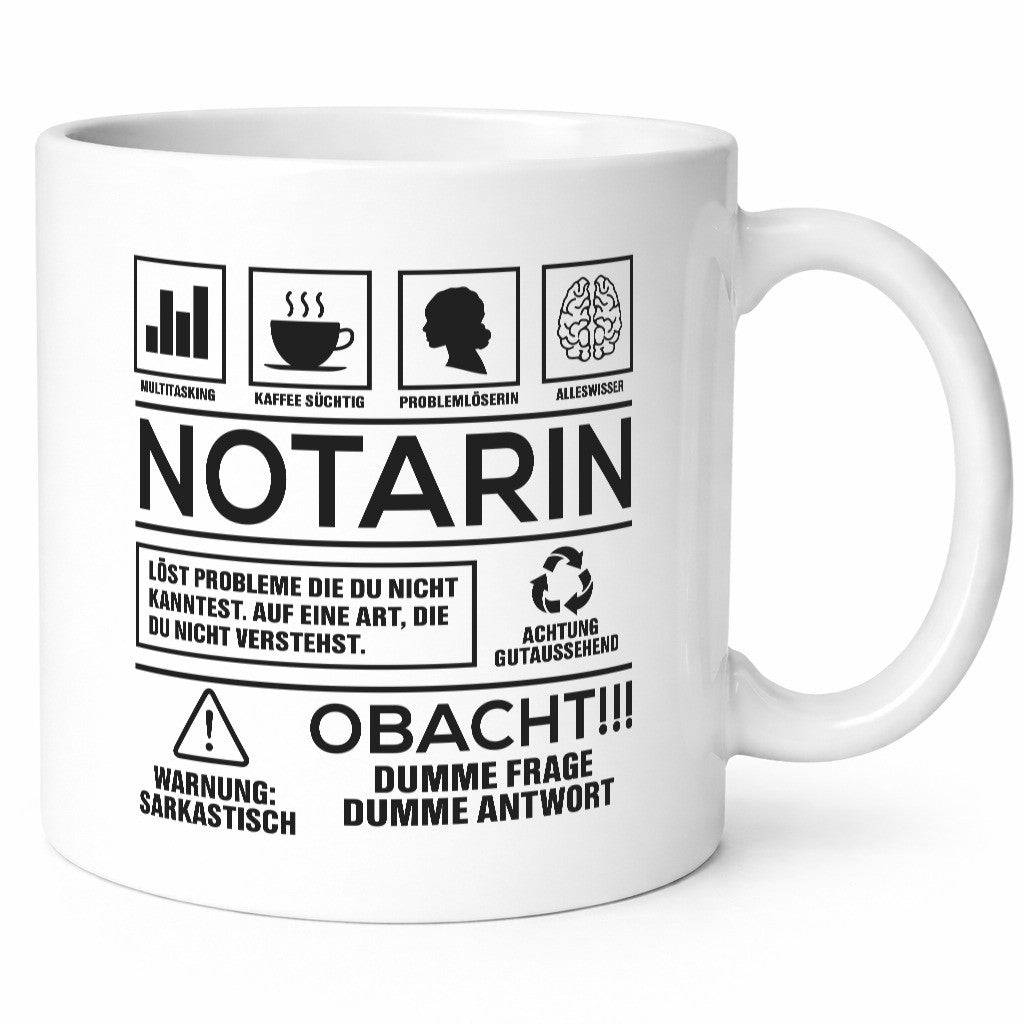 Achtung Probleme Notarin | Juristin lustiger Spruch Geschenk Humor Geschenkidee