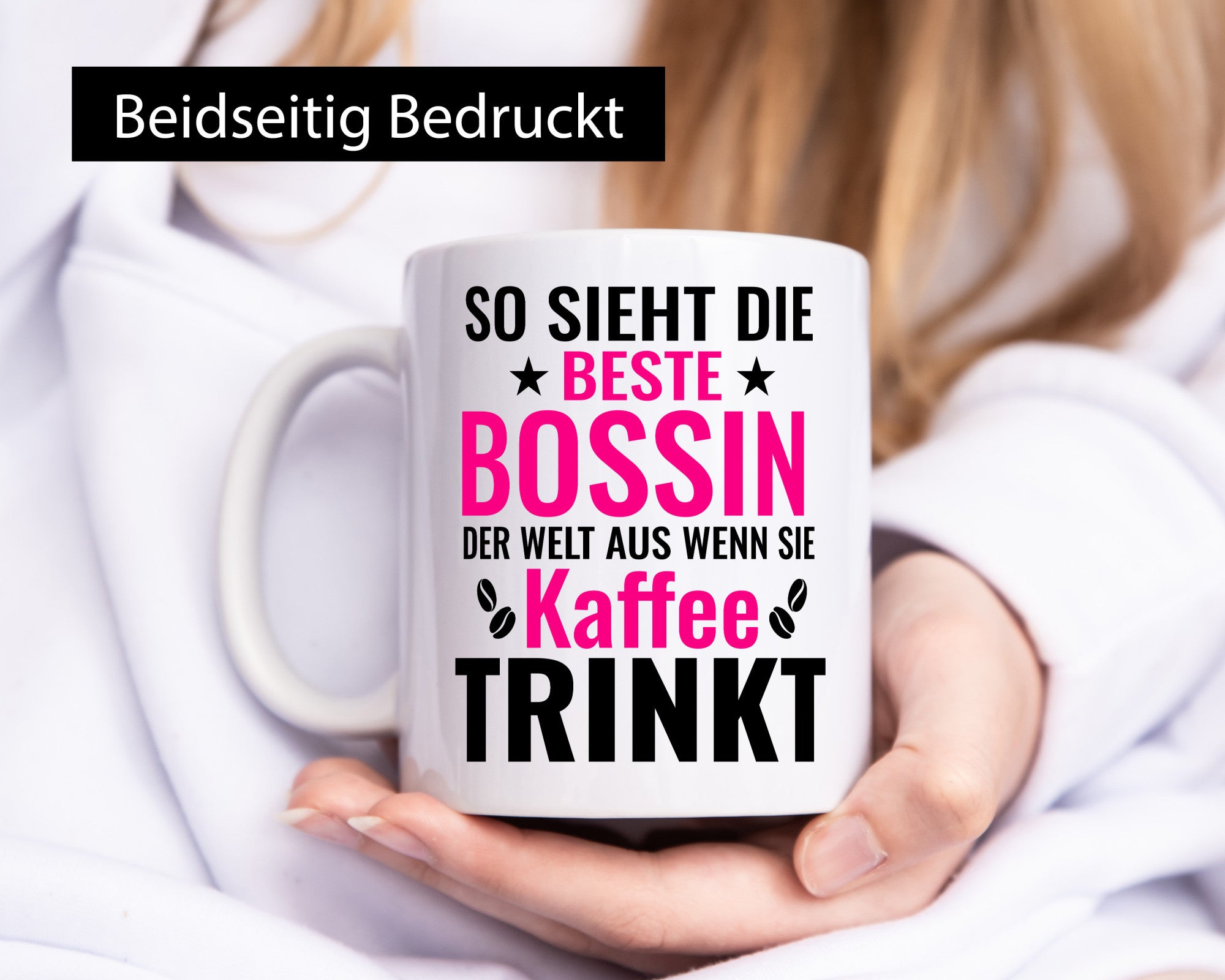 Kaffee trinkt: Bossin | Führungskraft Vorgesetzte lustig Humor Geschenkidee