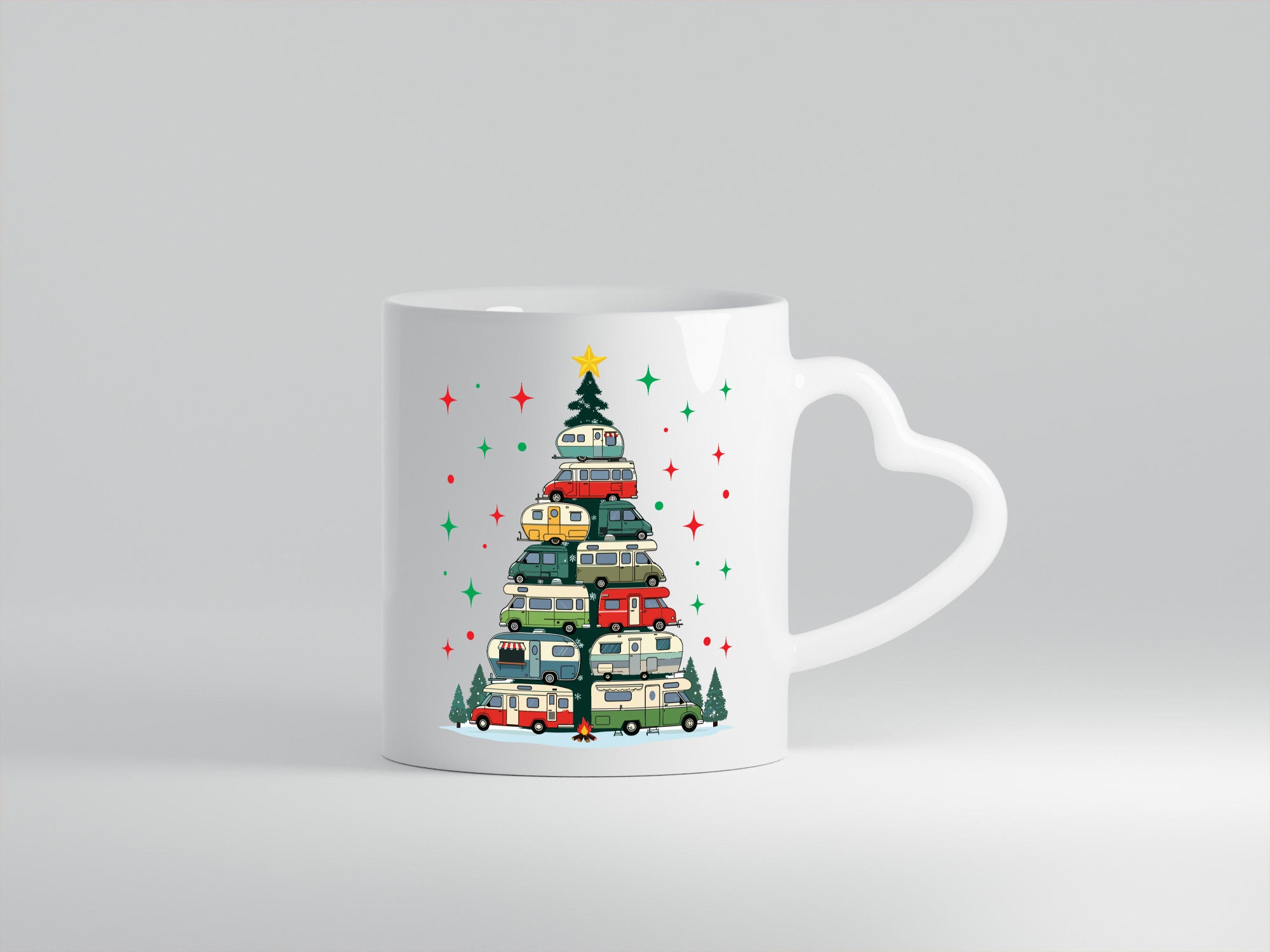 Camper | Camping Weihnachten Fahrzeuge Baumlichter v2 lustig Humor Geschenkidee