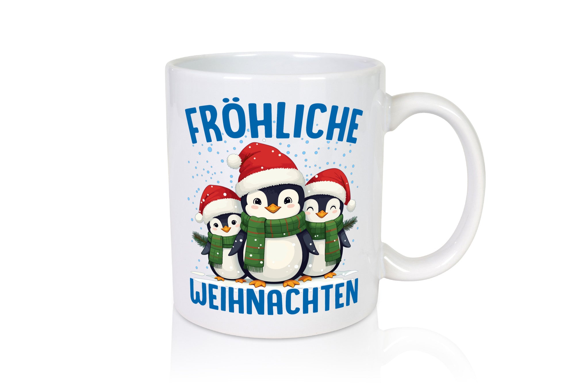 Frohe Weihnachten | Pinguien lustiger Spruch Geschenk Humor Geschenkidee Tasse