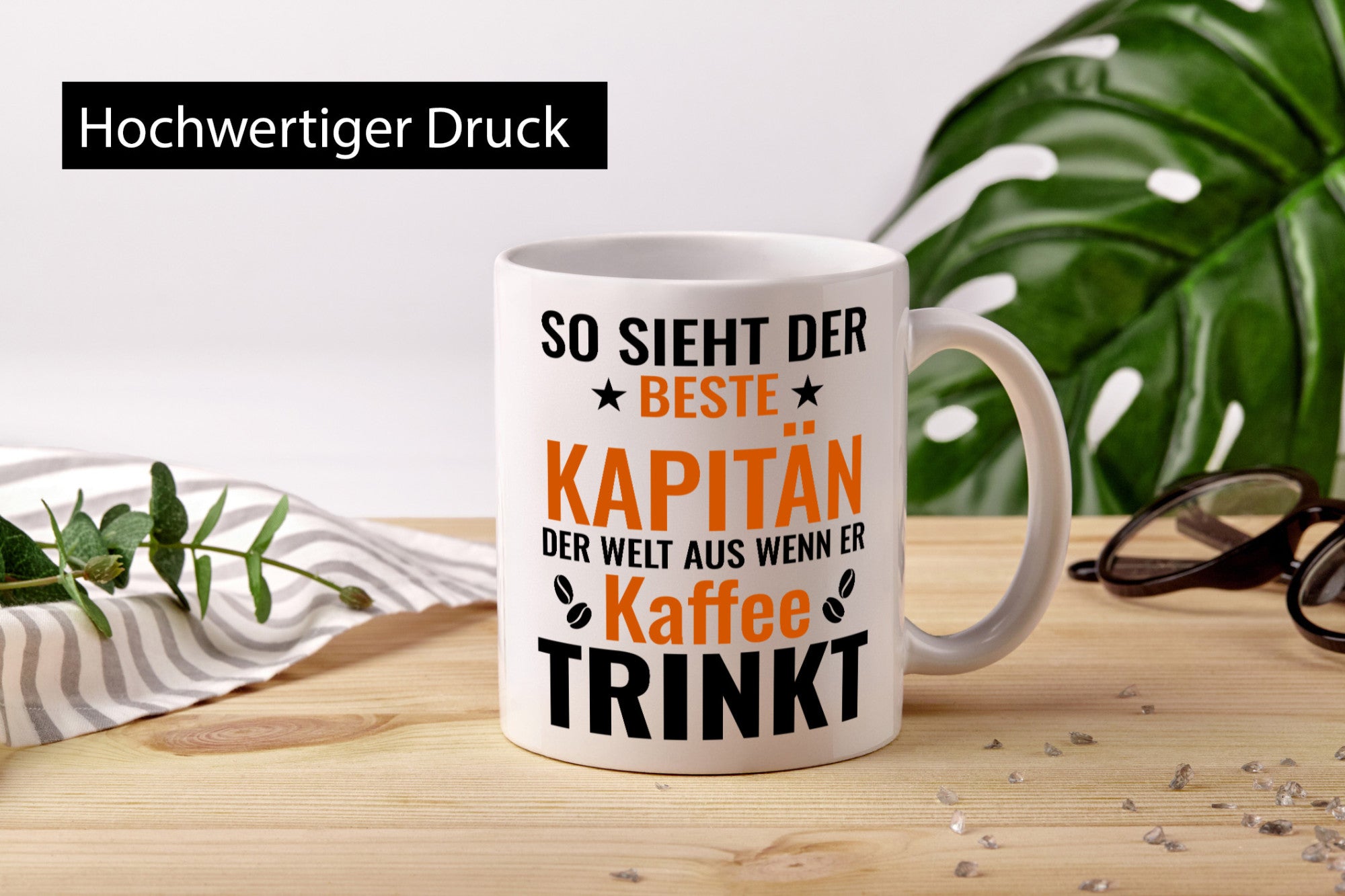 Kaffee trinkt: Kapitän | Schiffskapitän Schiff lustig Humor Geschenkidee