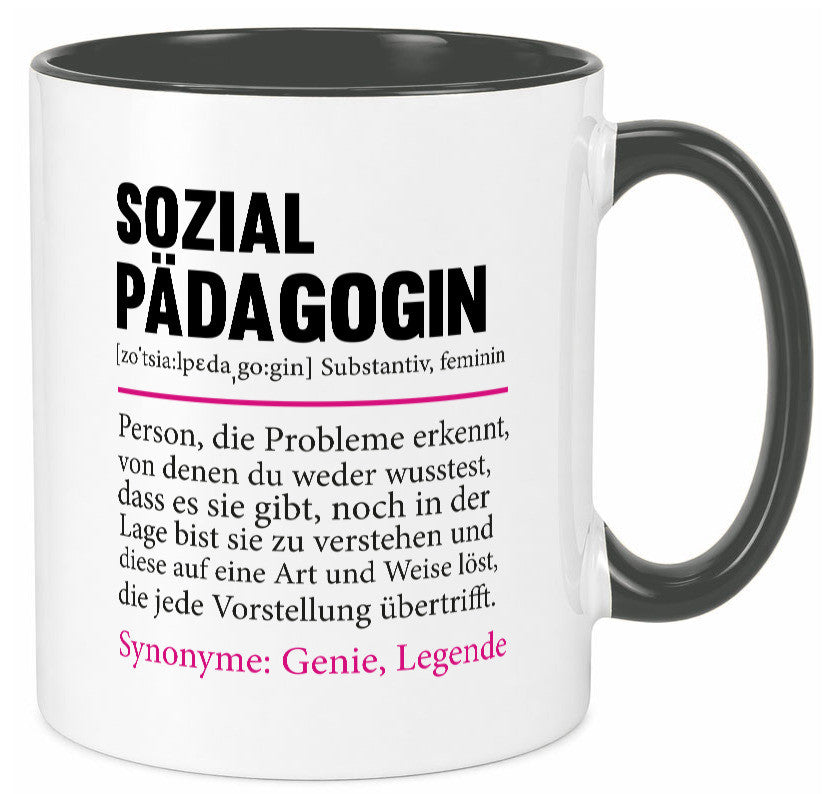 Sozialpädagogin | Spruch lustig Humor Pädagogin v2 Geschenkidee Geschenk Tasse