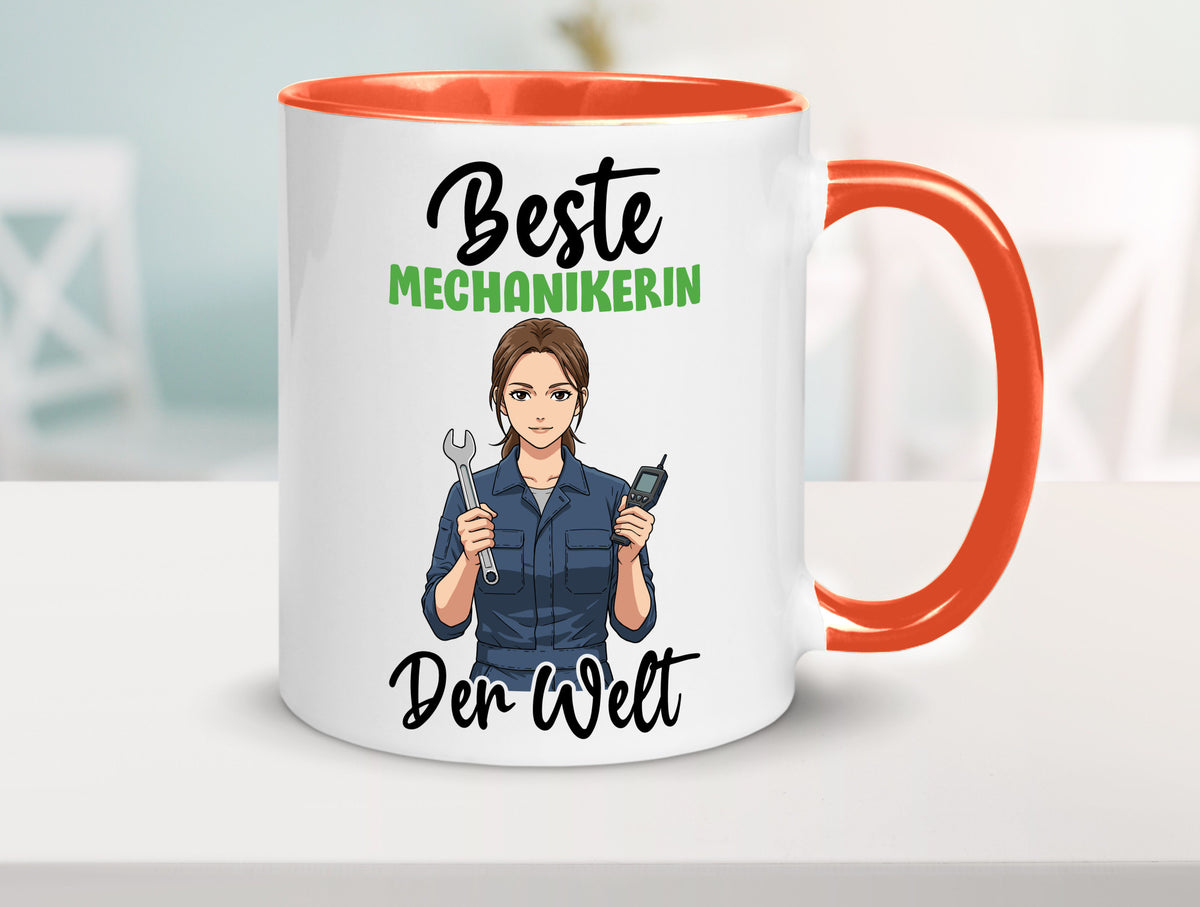 Beste Mechanikerin | KFZ v2 Humor Geschenkidee Tasse