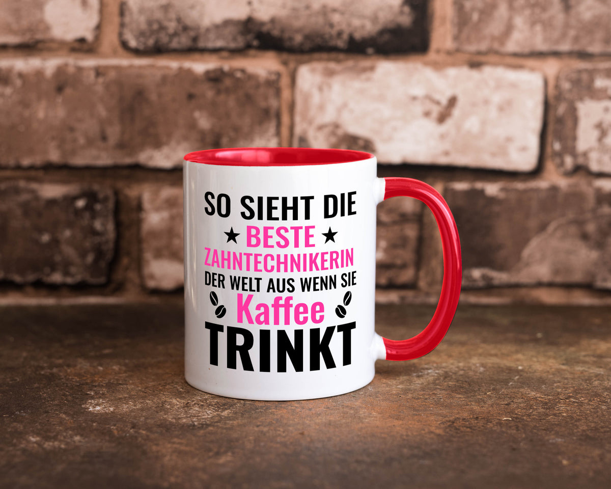 Kaffee trinkt: Zahntechnikerin | Zahnmedizin lustiger Spruch Geschenk Humor Tasse