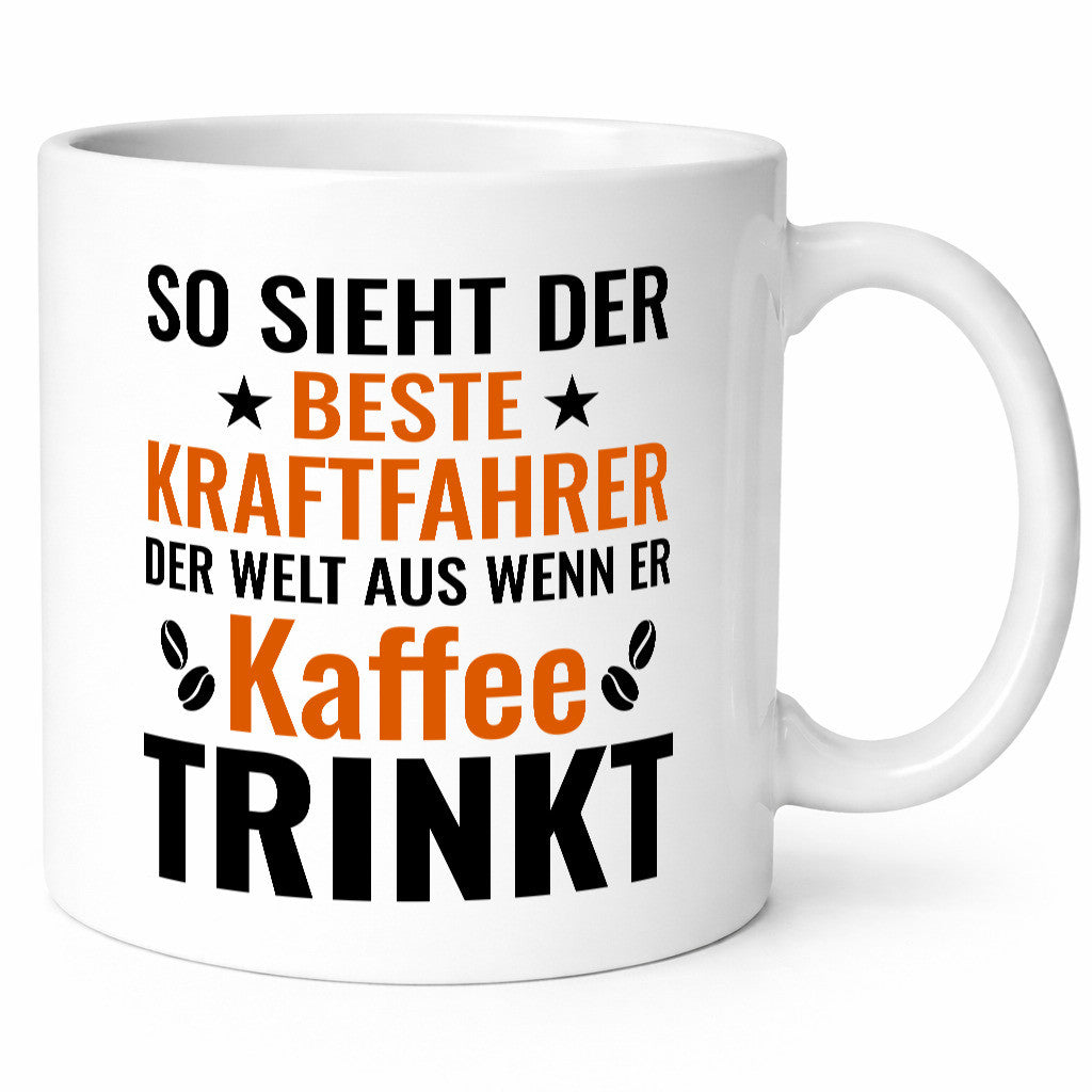 Kaffee trinkt: Kraftfahrer | Lastwagen LKW Fahrer Geschenk Humor Geschenkidee