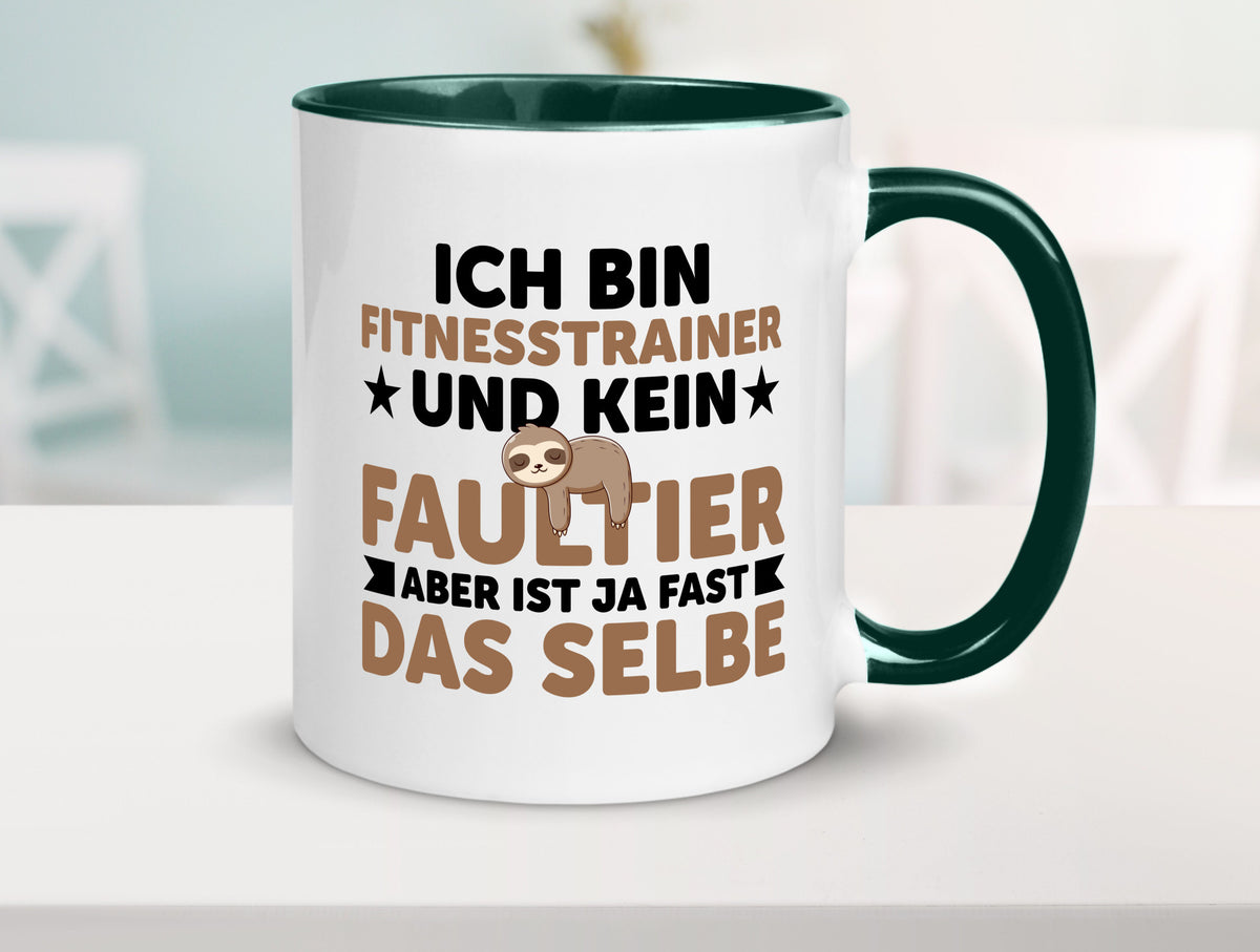 Ich bin kein Faultier: Fitnesstrainer | Personal Trainer lustig Tierliebhaber Tasse