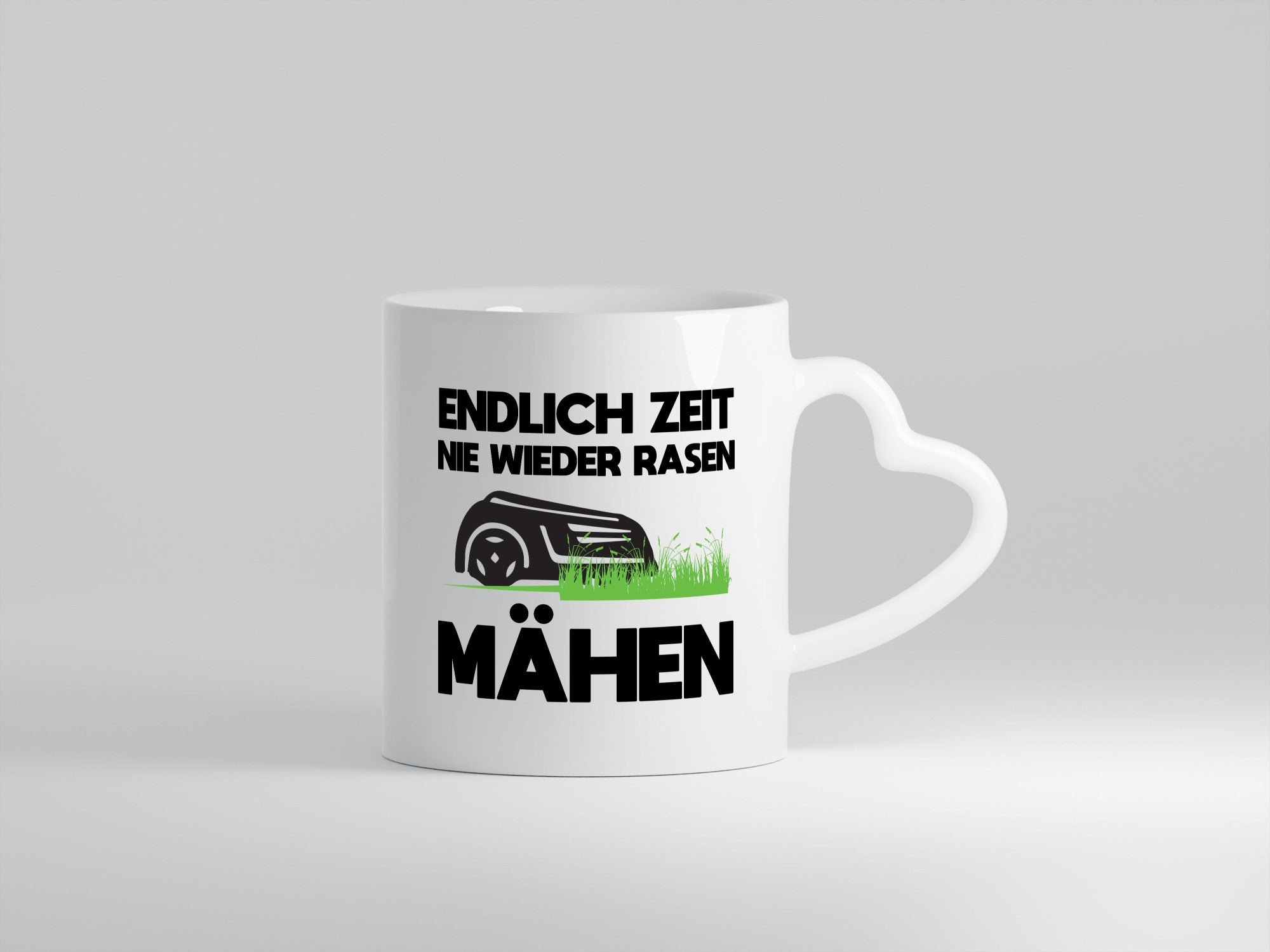 Endlich Zeit nie wieder rasen Mähen | Rasenmäher Garten Geschenkidee Humor Tasse