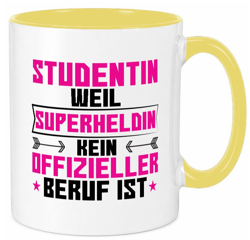 Superheldin Studentin | Uni Studium Universität Humor Geschenkidee Tasse