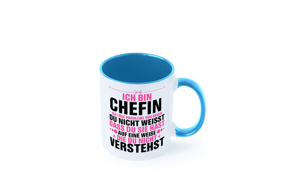 Löse Probleme: Chefin | Führungskraft Vorgesetzte lustiger Spruch Geschenk Tasse