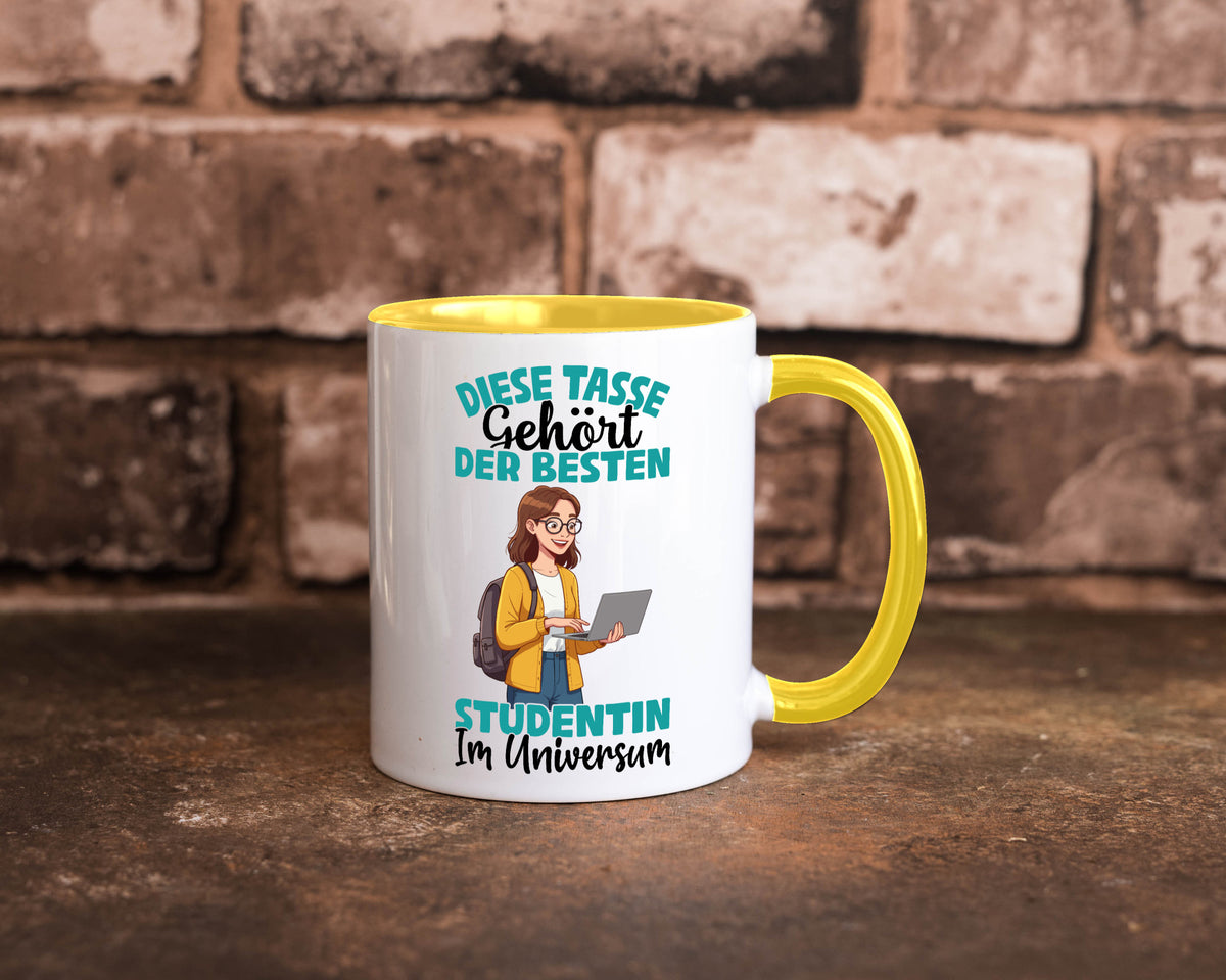 Im Universum: Studentin | Uni Studium Universität Geschenk Humor Geschenkidee Tasse