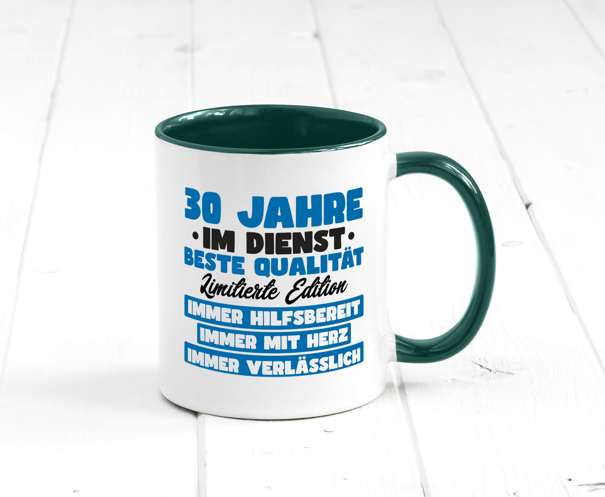 30 Jahre im Dienst | Jubiläum Arbeit v7 lustig Kollegen Büro Geschenk Tasse