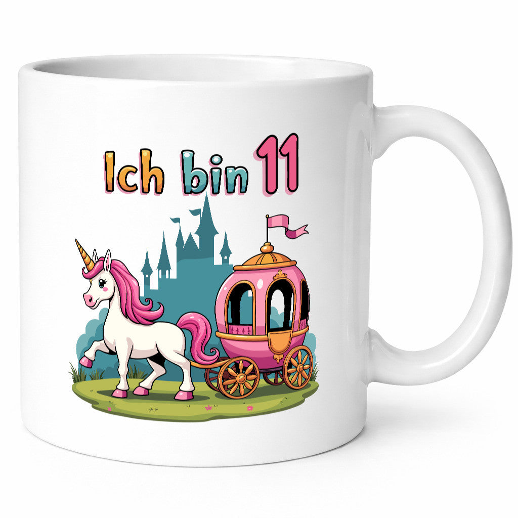 11. Geburtstag | Prinzessin in Kutsche Einhorn lustig Geschenkidee Geschenk