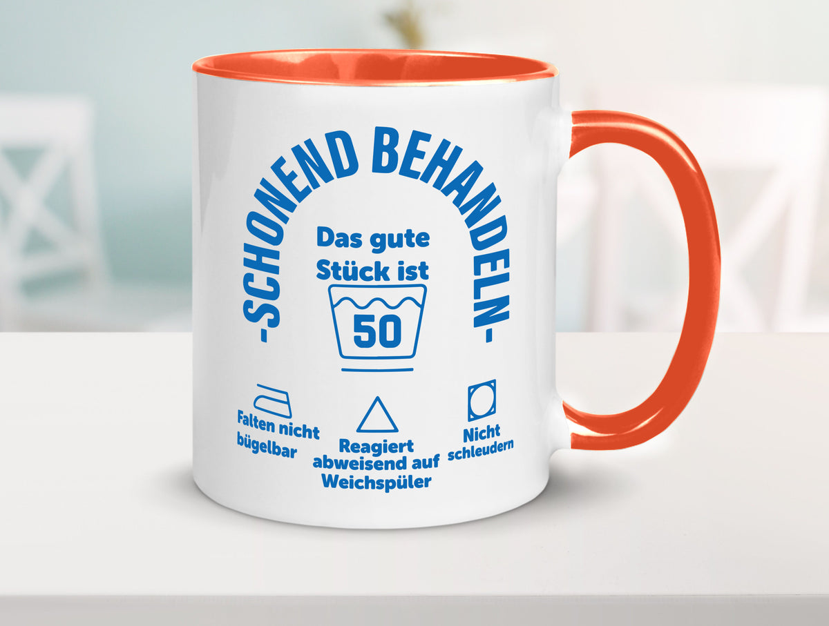 Schonend behandeln | 50 Geburtstag Humor Geschenkidee Tasse