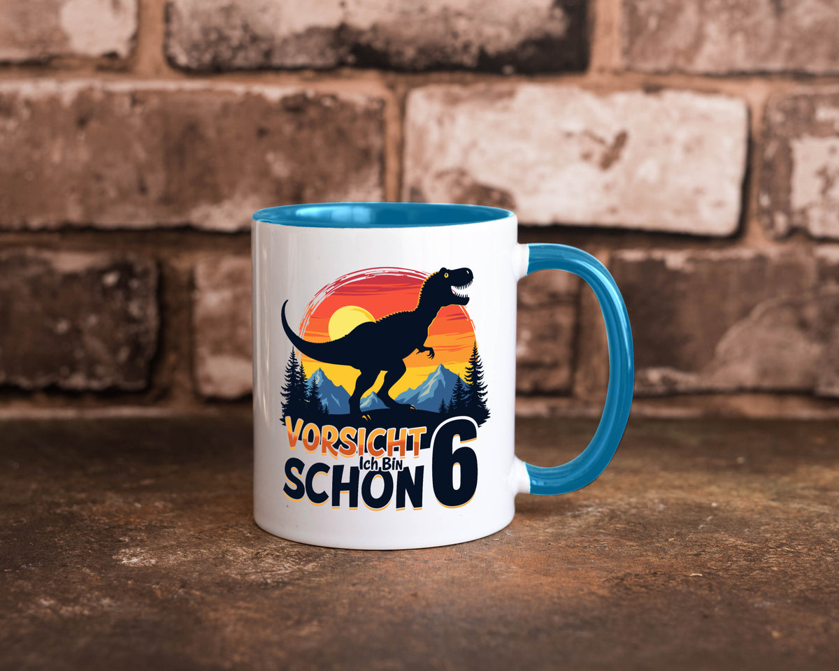 6. Geburtstag | 6 Jahre Dinosaurier Geschenkidee Humor Tasse