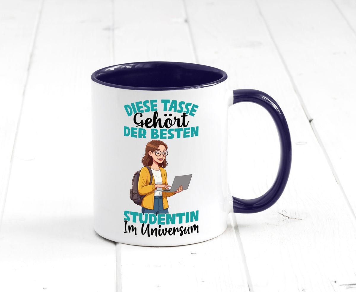 Im Universum: Studentin | Uni Studium Universität Geschenk Humor Geschenkidee Tasse