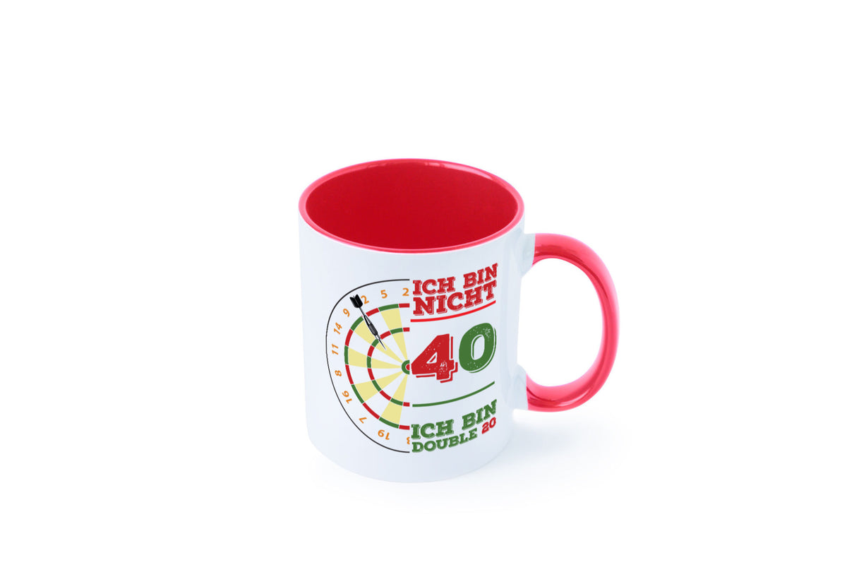 Ich bin nicht 40 double 80 | Dart spieler Geschenkidee Humor Tasse