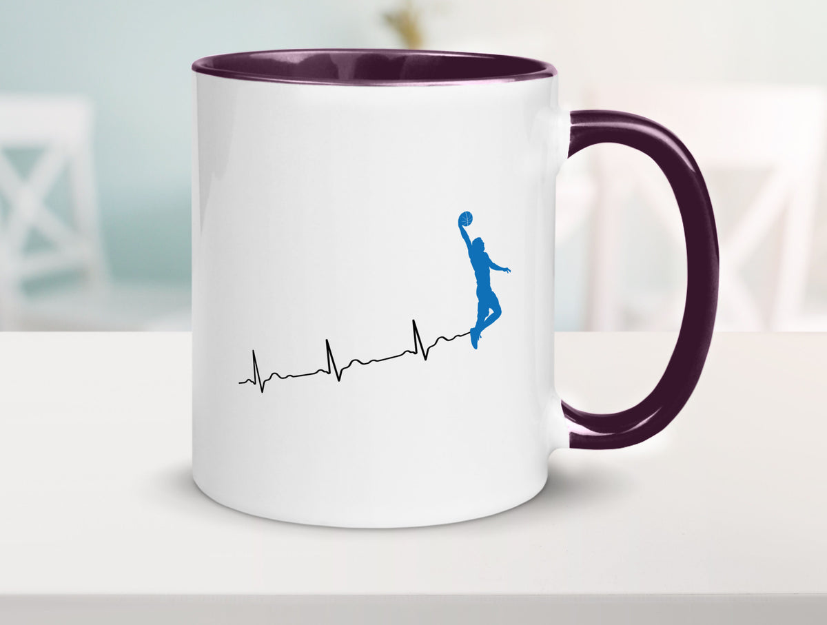 Herzschlag Basketball | Motiv Sport Ballsport Humor Geschenkidee Tasse