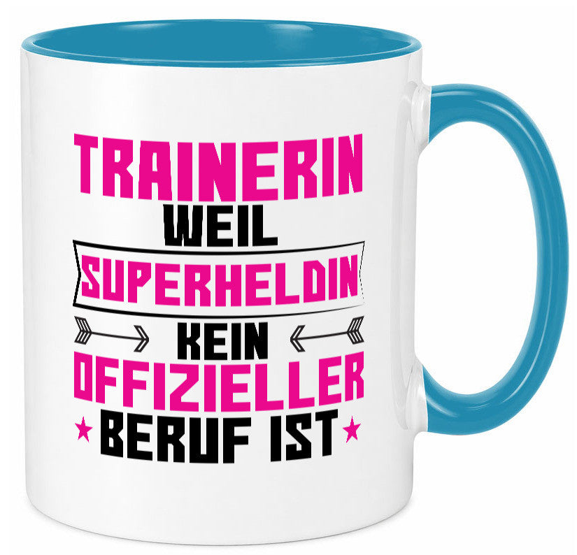 Superheldin Trainerin | Sportverein Humor Geschenkidee Tasse