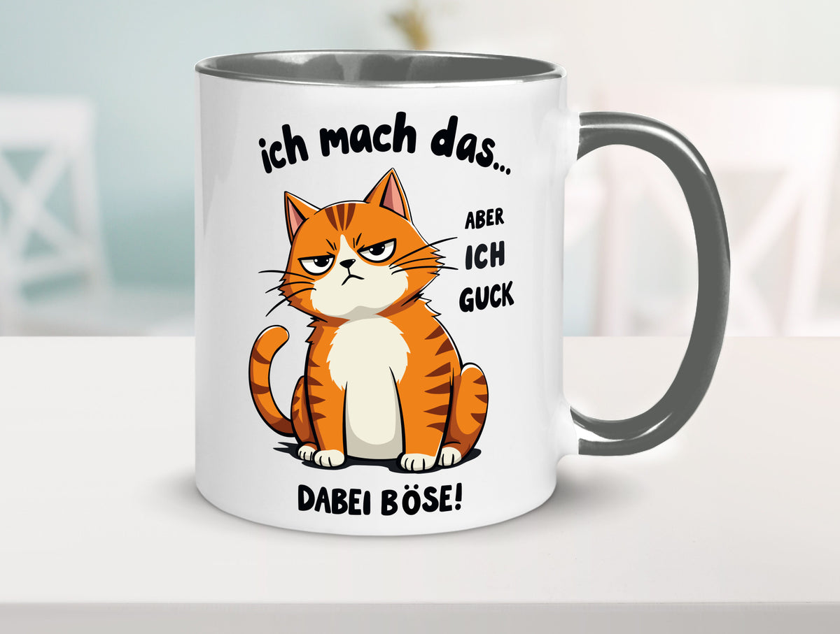 Ich guck dabei Böse | Katze Ironie Geschenk Tierliebhaber Humor lustiger Spruch Tasse