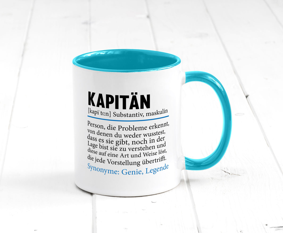 Kapitän | Spruch lustig Schiffskapitän Schiff Geschenk Humor Geschenkidee Tasse
