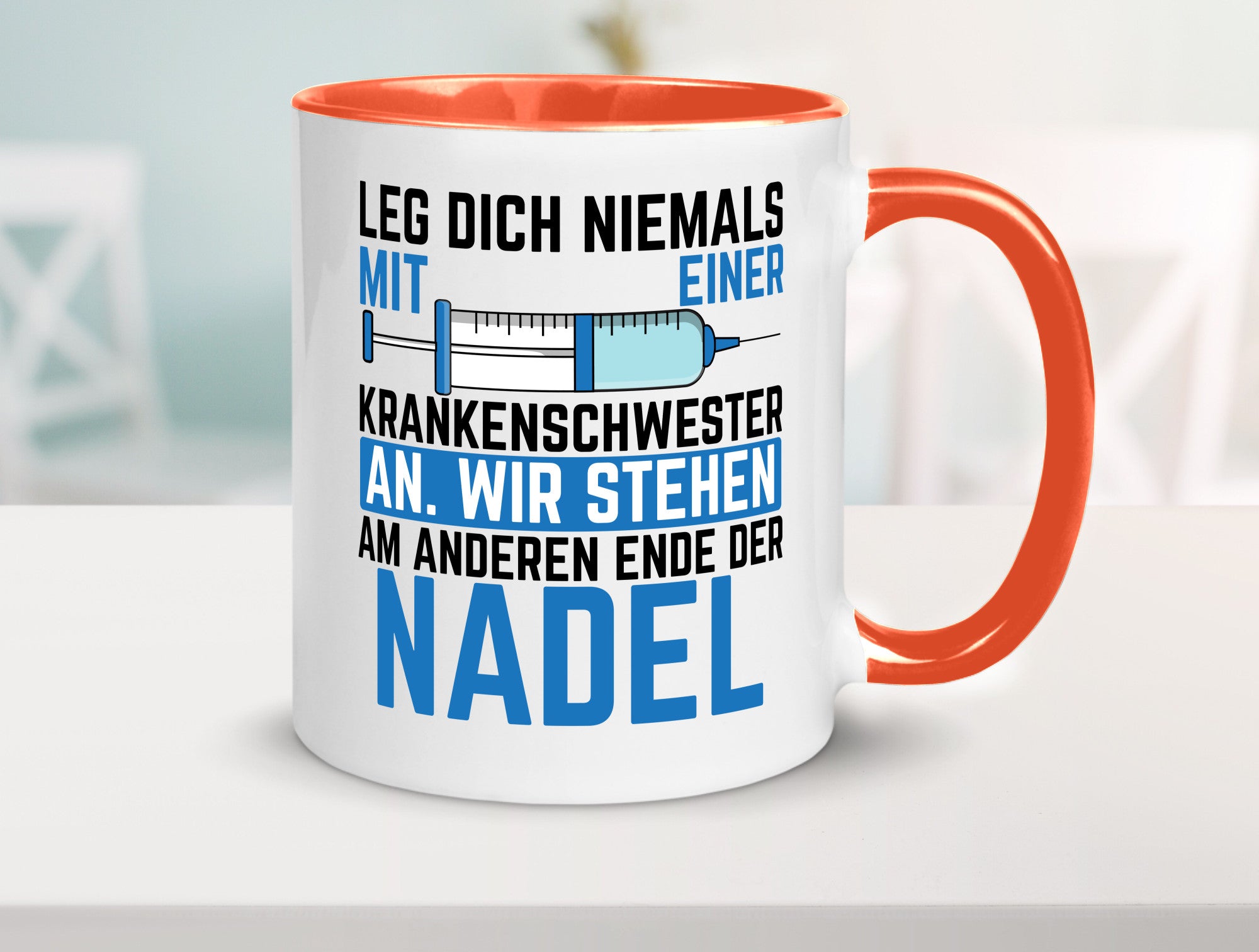 Krankenschwester anlegen | Nadel Spritze Klinik Spruch Geschenkidee Humor Tasse