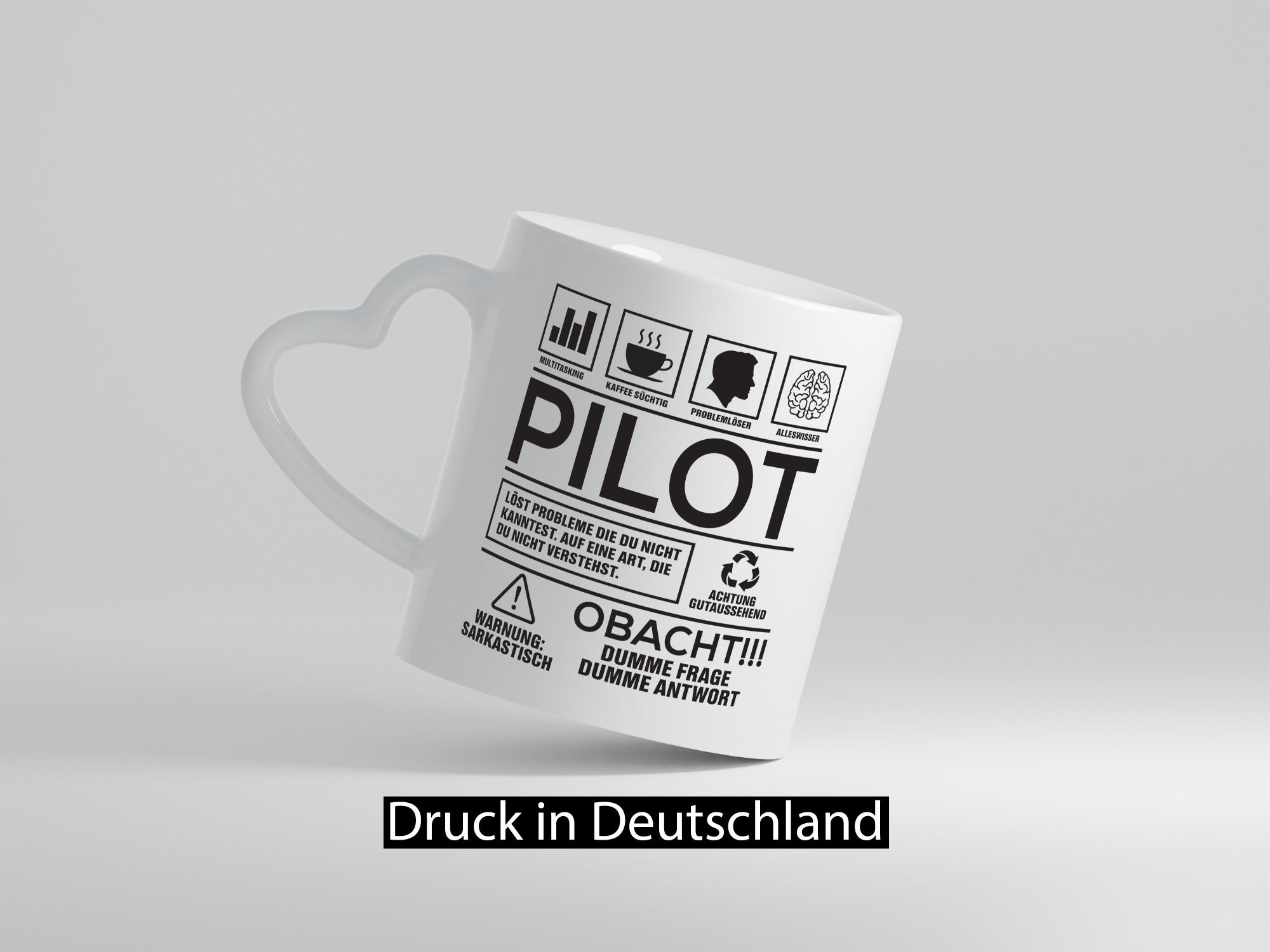 Achtung Probleme Pilot | Flugzeug Piloten lustig Humor Geschenkidee Geschenk
