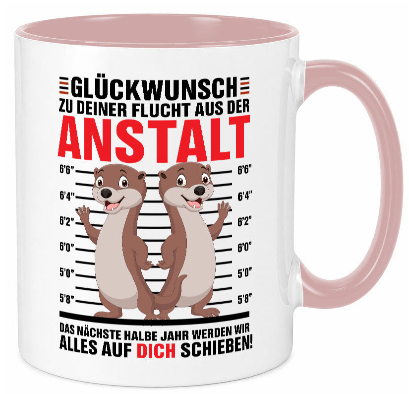Glückwunch zur Flucht | Jobwechsel Arbeitskollegen Geschenk Arbeit Kollegen Tasse